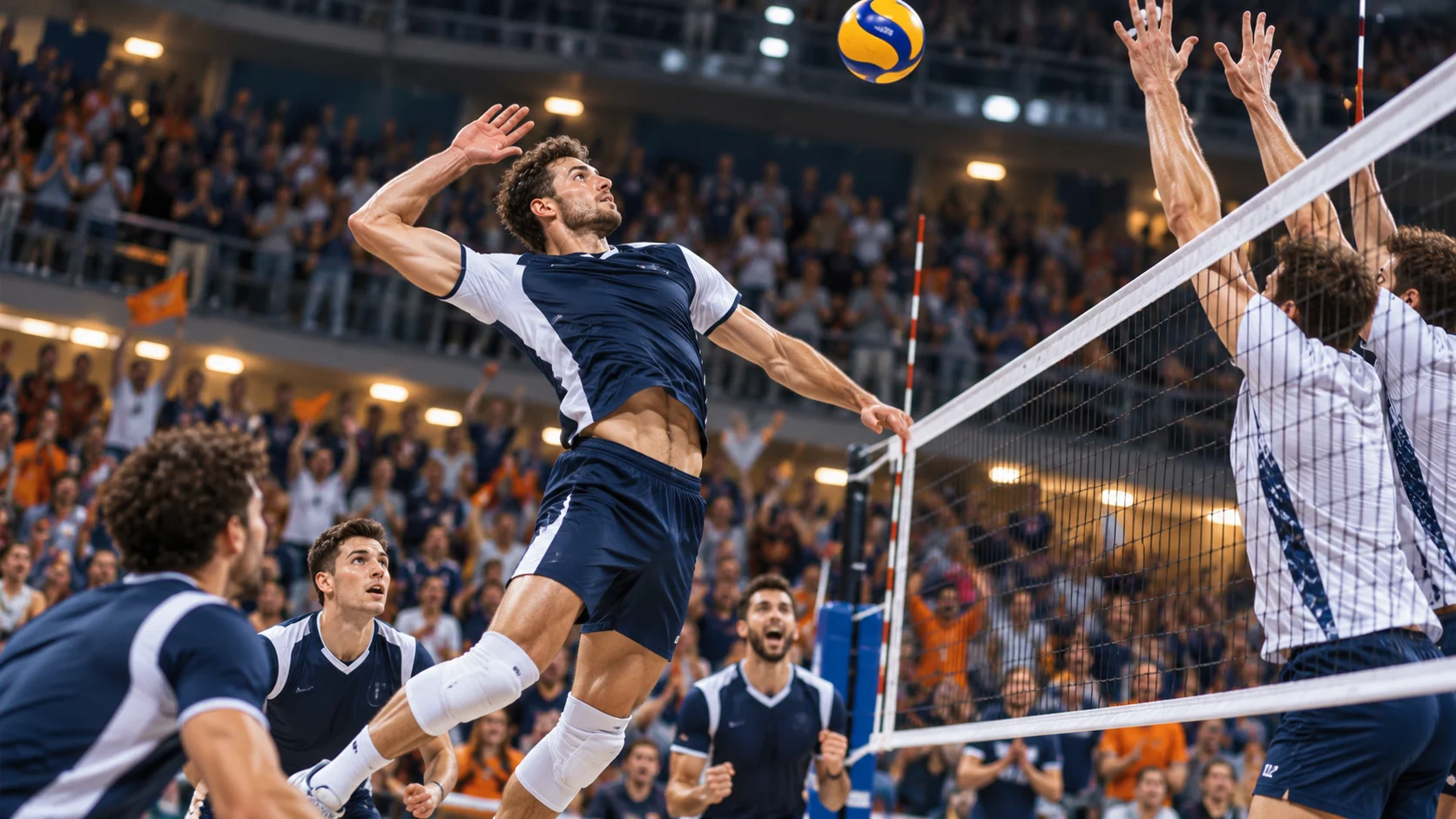 Illustration d’un match de volley professionnel pour la reprise de la saison.